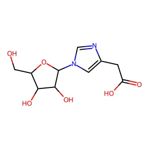 Imidazoleacetic acid riboside structure