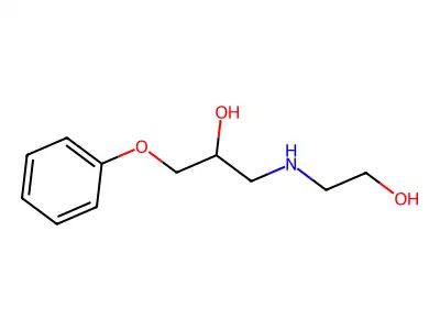 (2S)-1-(2-hydroxyethylamino)-3-phenoxypropan-2-ol structure