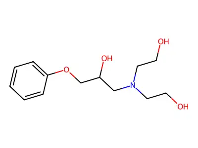 1-[Bis(2-hydroxyethyl)amino]-3-phenoxypropan-2-ol structure