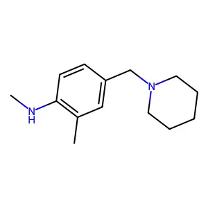 Benzenamine, N,2-dimethyl-4-(1-piperidinylmethyl)- structure