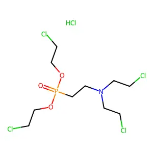 Phosphonic acid, (2-(bis(2-chloroethyl)amino)ethyl)-, bis(2-chloroethyl) ester, hydrochloride structure