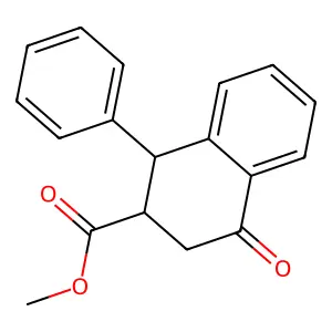 methyl 4-oxo-1-phenyl-2,3-dihydro-1H-naphthalene-2-carboxylate structure