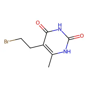 Uracil, 5-(2-bromoethyl)-6-methyl- structure