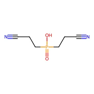 Bis(2-cyanoethyl)phosphinic acid structure