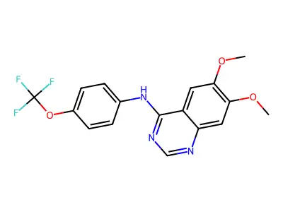 6,7-dimethoxy-N-[4-(trifluoromethoxy)phenyl]quinazolin-4-amine structure