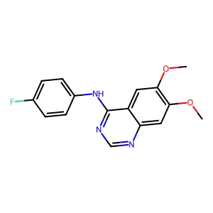 6,7-Dimethoxy-4-(P-fluoroanilino)-quinazoline structure