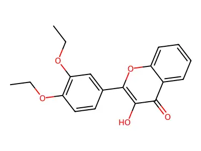 2-(3,4-diethoxyphenyl)-3-hydroxy-4H-chromen-4-one structure