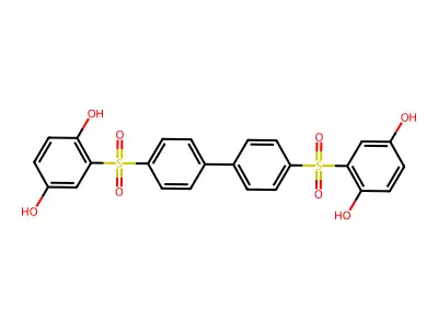 2-[4-[4-(2,5-Dihydroxyphenyl)sulfonylphenyl]phenyl]sulfonylbenzene-1,4-diol structure