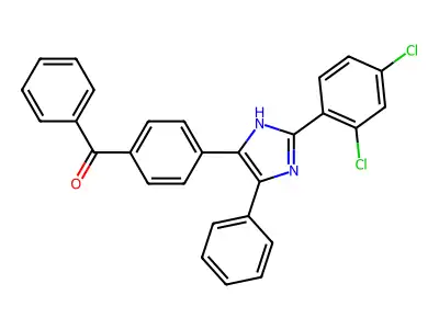 Methanone, [4-[2-(2,4-dichlorophenyl)-5-phenyl-1H-imidazol-4-yl]phenyl]phenyl- structure