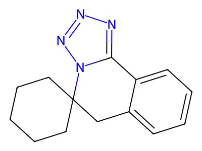 5,6-Dihydrospiro(tetraazolo[5,1-a]isoquinoline-5,1'-cyclohexane) structure
