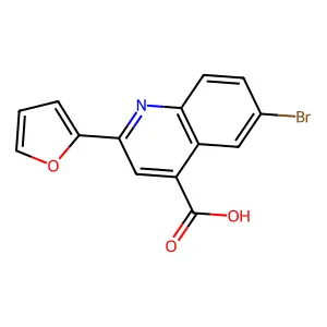 6-Bromo-2-(2-furanyl)-4-quinolinecarboxylic acid structure