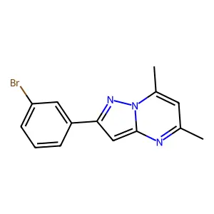2-(3-Bromophenyl)-5,7-dimethylpyrazolo(1,5-a)pyrimidine structure