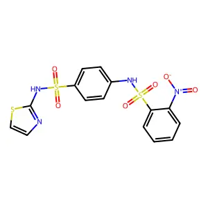 2-nitro-N-[4-(1,3-thiazol-2-ylsulfamoyl)phenyl]benzenesulfonamide structure