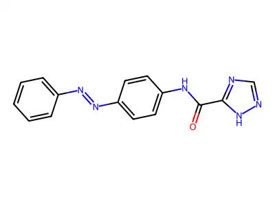 1H-1,2,4-Triazole-5-carboxamide, N-[4-(2-phenyldiazenyl)phenyl]- structure