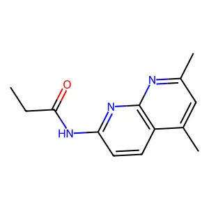 N-(5,7-Dimethyl-1,8-naphthyridin-2-yl)propionamide structure