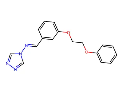 N-{(E)-[3-(2-phenoxyethoxy)phenyl]methylidene}-4H-1,2,4-triazol-4-amine structure