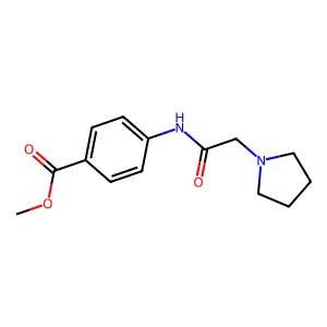 Methyl 4-[(2-pyrrolidin-1-ylacetyl)amino]benzoate structure