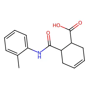 6-[(2-Methylphenyl)carbamoyl]cyclohex-3-ene-1-carboxylic acid structure