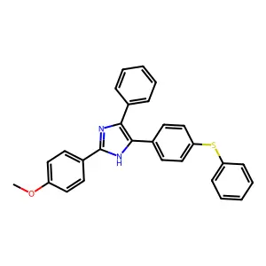 2-(4-methoxyphenyl)-4-phenyl-5-(4-phenylsulfanylphenyl)-1H-imidazole structure