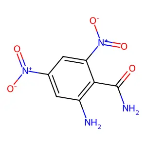 2-Amino-4,6-dinitrobenzamide structure