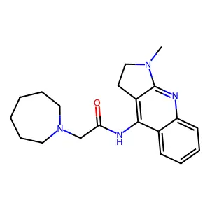 2-(azepan-1-yl)-N-(1-methyl-2,3-dihydropyrrolo[2,3-b]quinolin-4-yl)acetamide structure