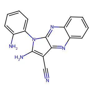 2-Amino-1-(2-aminophenyl)pyrrolo[3,2-b]quinoxaline-3-carbonitrile structure