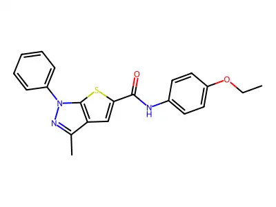 N-(4-ethoxyphenyl)-3-methyl-1-phenyl-1H-thieno[2,3-c]pyrazole-5-carboxamide structure