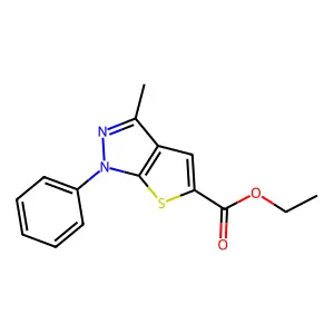 ethyl 3-methyl-1-phenyl-1H-thieno[2,3-c]pyrazole-5-carboxylate structure