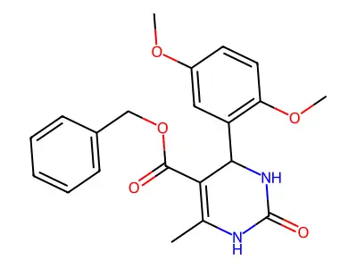 benzyl 4-(2,5-dimethoxyphenyl)-6-methyl-2-oxo-1,2,3,4-tetrahydropyrimidine-5-carboxylate structure
