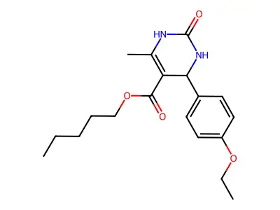 pentyl 4-(4-ethoxyphenyl)-6-methyl-2-oxo-1,2,3,4-tetrahydropyrimidine-5-carboxylate structure
