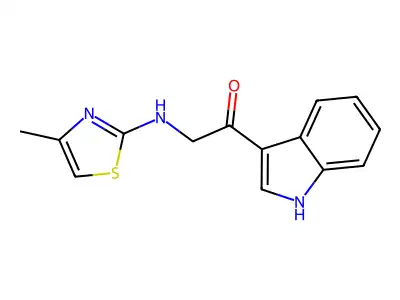1-(1H-indol-3-yl)-2-[(4-methyl-1,3-thiazol-2-yl)amino]ethanone structure
