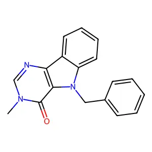 5-Benzyl-3-methylpyrimido[5,4-b]indol-4-one structure