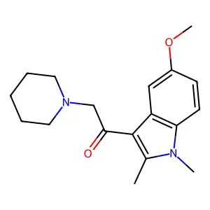 1-(5-Methoxy-1,2-dimethylindol-3-yl)-2-piperidin-1-ylethanone structure