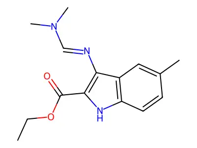ethyl 3-{[(E)-(dimethylamino)methylidene]amino}-5-methyl-1H-indole-2-carboxylate structure