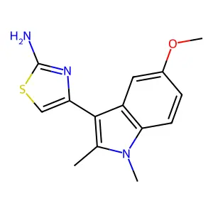4-(5-Methoxy-1,2-dimethylindol-3-yl)-1,3-thiazol-2-amine structure