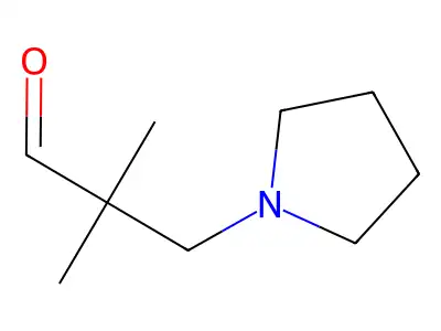 2,2-Dimethyl-3-(pyrrolidin-1-yl)propanal structure
