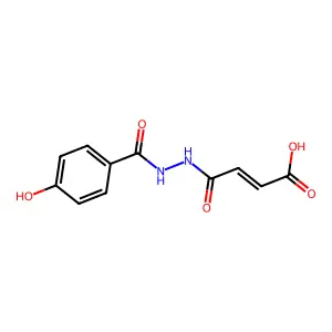 4-(2-(4-Hydroxybenzoyl)hydrazinyl)-4-oxobut-2-enoic acid structure