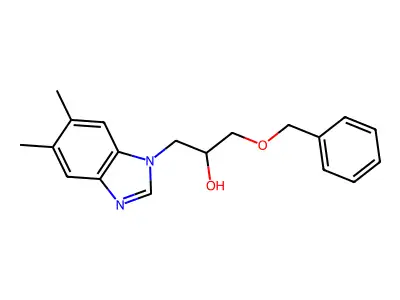 1-(5,6-Dimethylbenzimidazol-1-yl)-3-phenylmethoxypropan-2-ol structure
