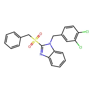 2-Benzylsulfonyl-1-[(3,4-dichlorophenyl)methyl]benzimidazole structure