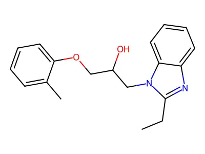 1-(2-Ethylbenzimidazolyl)-3-(2-methylphenoxy)propan-2-ol structure