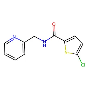 5-chloro-N-(pyridin-2-ylmethyl)thiophene-2-carboxamide structure