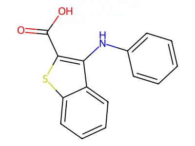3-Anilino-1-benzothiophene-2-carboxylic acid structure