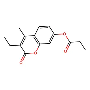 3-ethyl-4-methyl-2-oxo-2H-chromen-7-yl propanoate structure