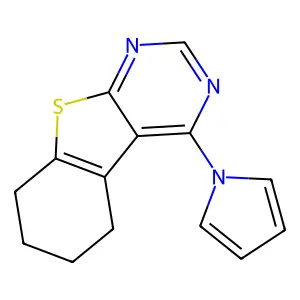4-(1H-pyrrol-1-yl)-5,6,7,8-tetrahydro[1]benzothieno[2,3-d]pyrimidine structure