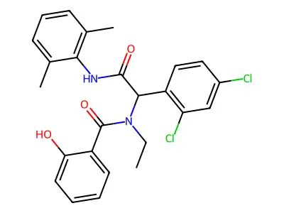 Benzeneacetamide,2,4-dichloro-N- -alpha-[ethyl amino]- structure