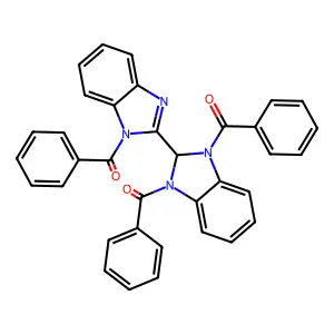 [3-benzoyl-2-(1-benzoylbenzimidazol-2-yl)-2H-benzimidazol-1-yl]-phenylmethanone structure