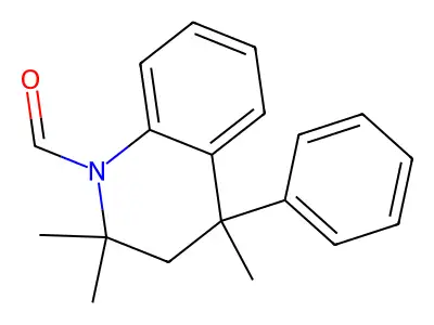 2,2,4-trimethyl-4-phenyl-3H-quinoline-1-carbaldehyde structure