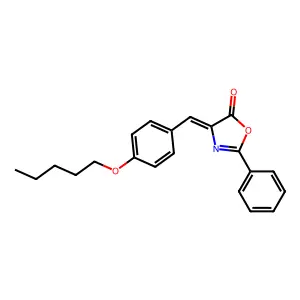 4-[4-(pentyloxy)benzylidene]-2-phenyl-1,3-oxazol-5(4H)-one structure