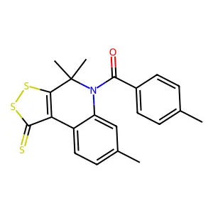 C21H19NOS3 structure