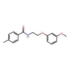 N-[2-(3-methoxyphenoxy)ethyl]-4-methylbenzamide structure